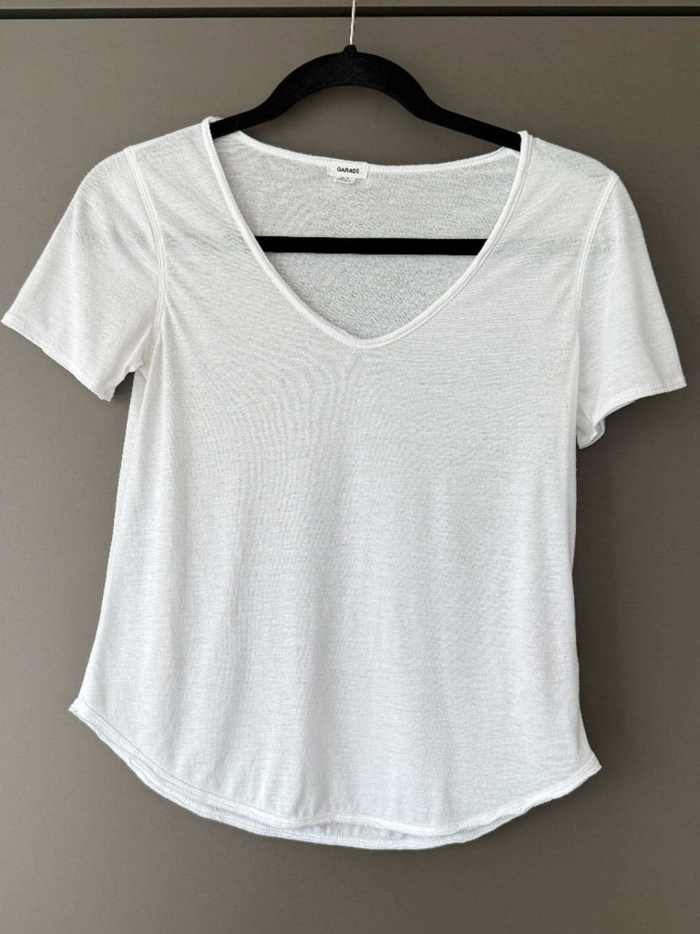 White V-Neck T-Shirt Top XS Soft Basic Tee Super Soft Basic Tee Short Sleeve